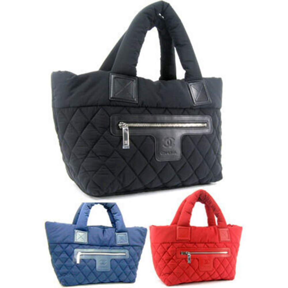 CHANEL Quilted Tote Bag Coco Cocoon Reversible Shopping Handbag Rouge CC Mark